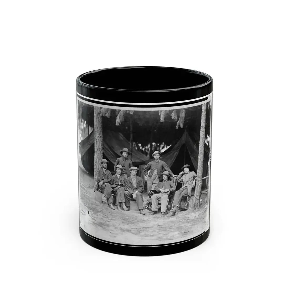 U.S. Military Telegraph Operators In Front Of Petersburg, Virginia (U.S. Civil War) Black Coffee Mug 11oz - Go Mug Yourself
