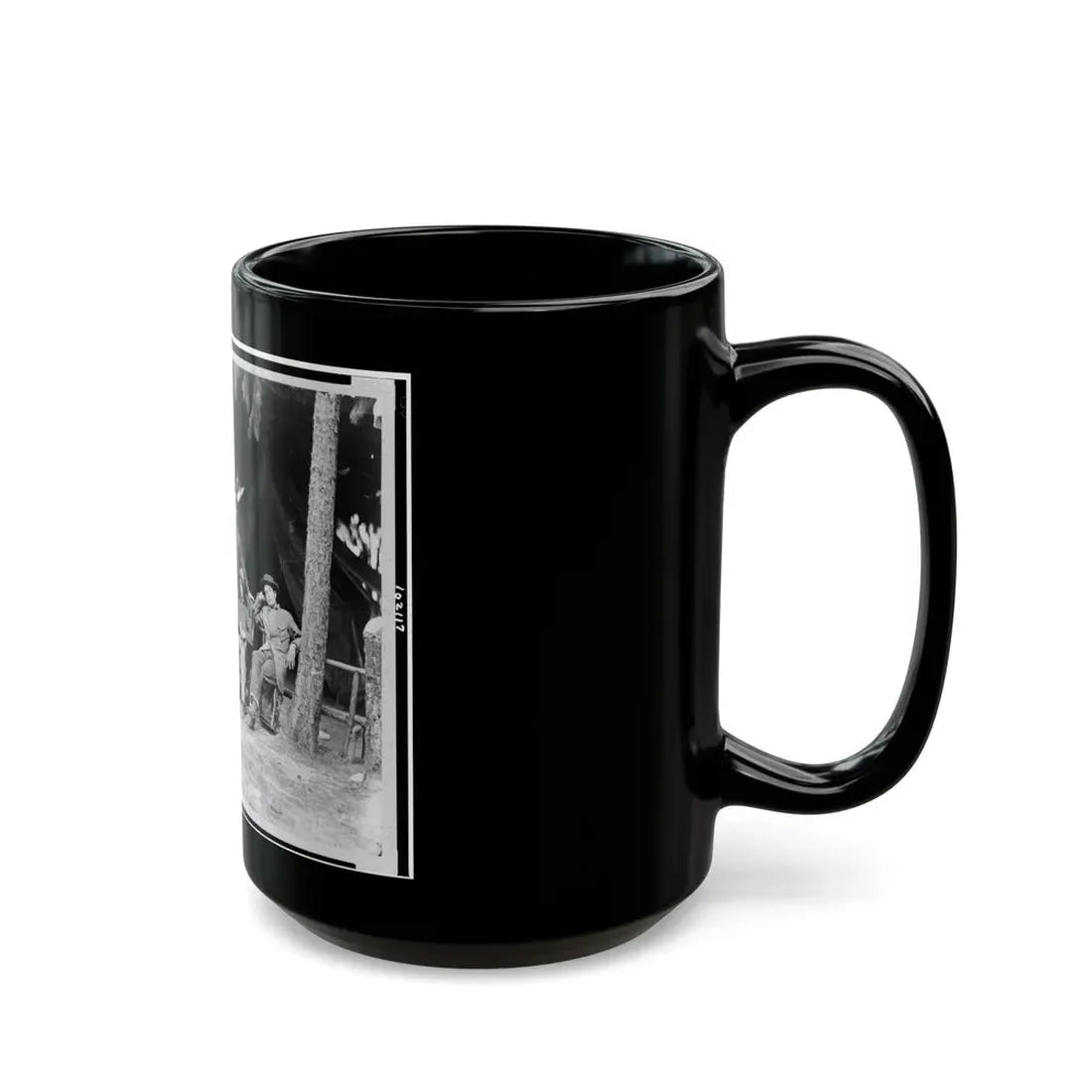 U.S. Military Telegraph Operators In Front Of Petersburg, Virginia (U.S. Civil War) Black Coffee Mug - Go Mug Yourself
