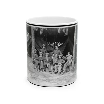 U.S. Military Telegraph Operators In Front Of Petersburg, Virginia (U.S. Civil War) White Coffee Mug 11oz - Go Mug Yourself