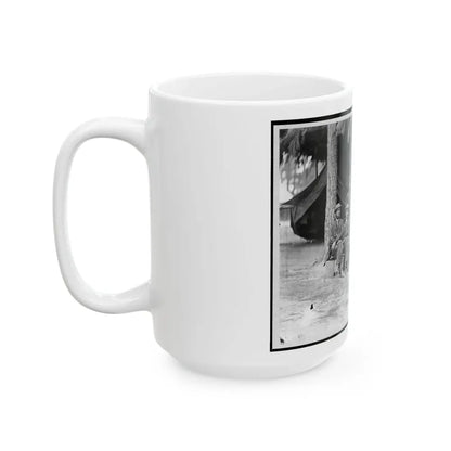 U.S. Military Telegraph Operators In Front Of Petersburg, Virginia (U.S. Civil War) White Coffee Mug - Go Mug Yourself