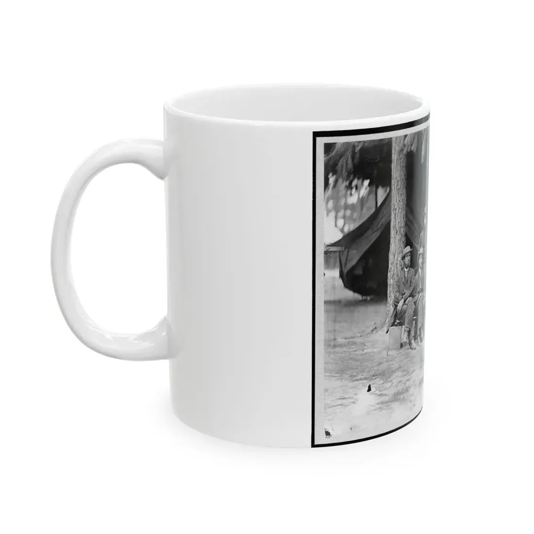 U.S. Military Telegraph Operators In Front Of Petersburg, Virginia (U.S. Civil War) White Coffee Mug - Go Mug Yourself