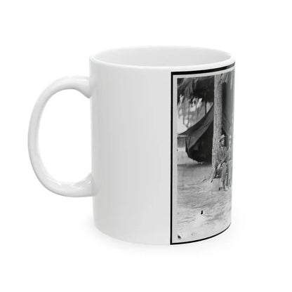 U.S. Military Telegraph Operators In Front Of Petersburg, Virginia (U.S. Civil War) White Coffee Mug - Go Mug Yourself