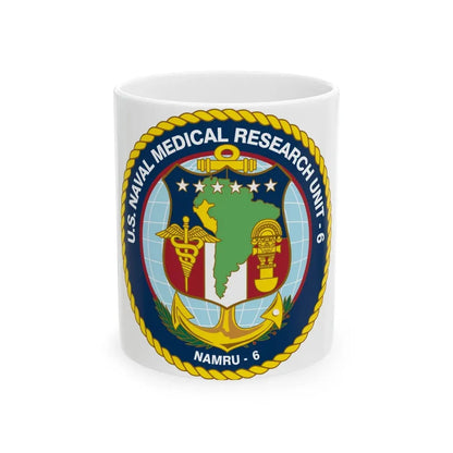 US NAMRU 6 (U.S. Navy) White Coffee Mug 11oz - Go Mug Yourself