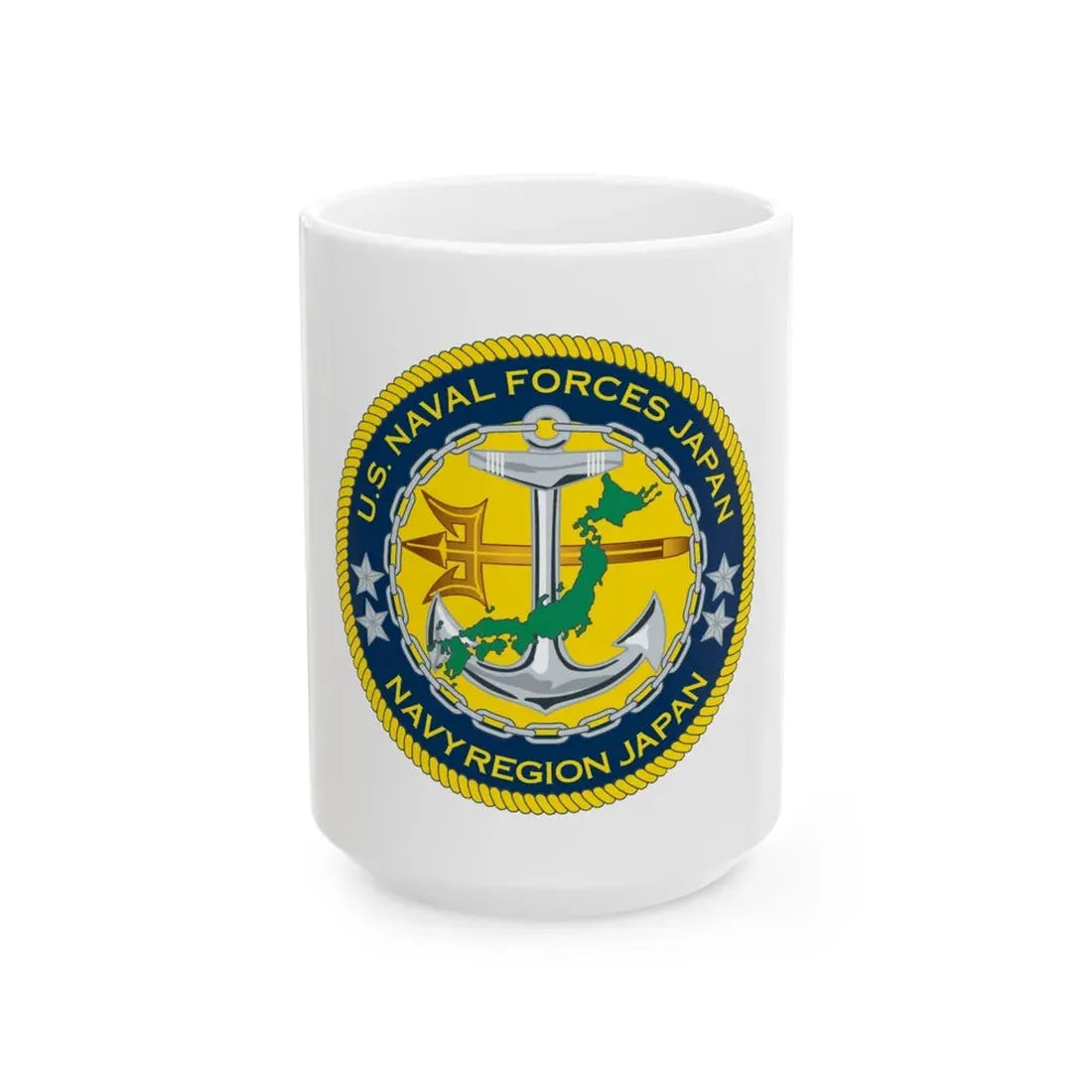 US Naval Forces Region Japan (U.S. Navy) White Coffee Mug 15oz - Go Mug Yourself
