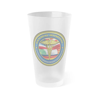 US Naval Hospital Naples Capodichino Landstul (U.S. Navy) Frosted Pint Glass 16oz Default Title - Go Mug Yourself