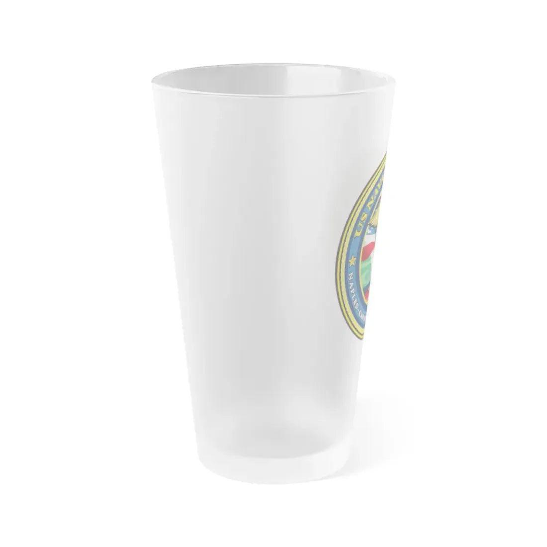 US Naval Hospital Naples Capodichino Landstul (U.S. Navy) Frosted Pint Glass 16oz - Go Mug Yourself