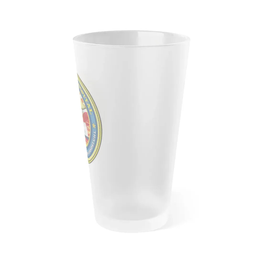 US Naval Hospital Naples Capodichino Landstul (U.S. Navy) Frosted Pint Glass 16oz - Go Mug Yourself