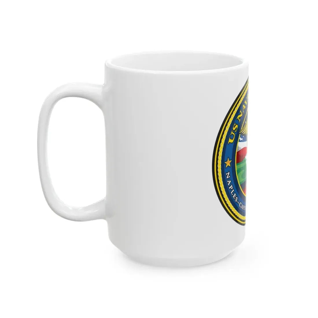 US Naval Hospital Naples Capodichino Landstul (U.S. Navy) White Coffee Mug - Go Mug Yourself