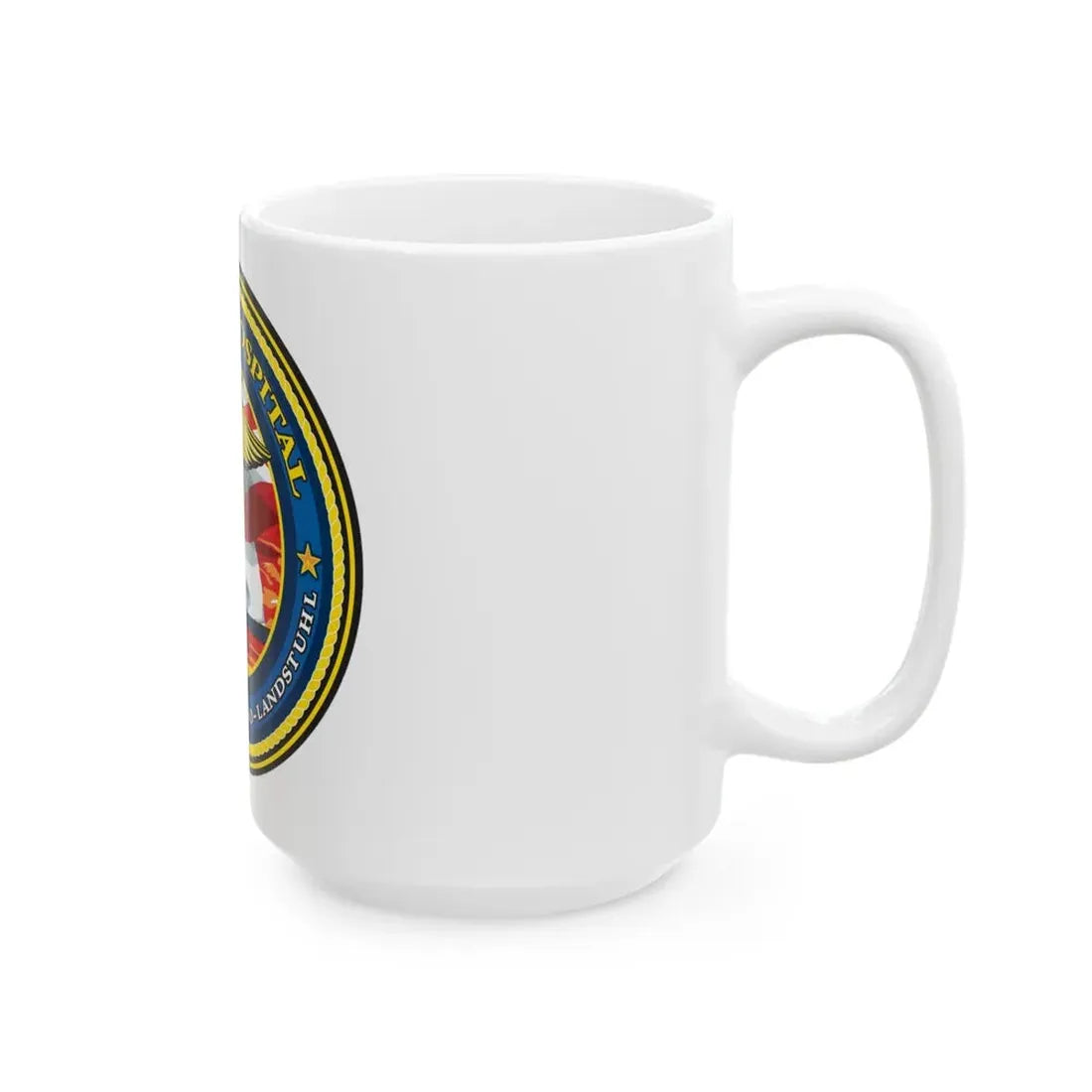 US Naval Hospital Naples Capodichino Landstul (U.S. Navy) White Coffee Mug - Go Mug Yourself