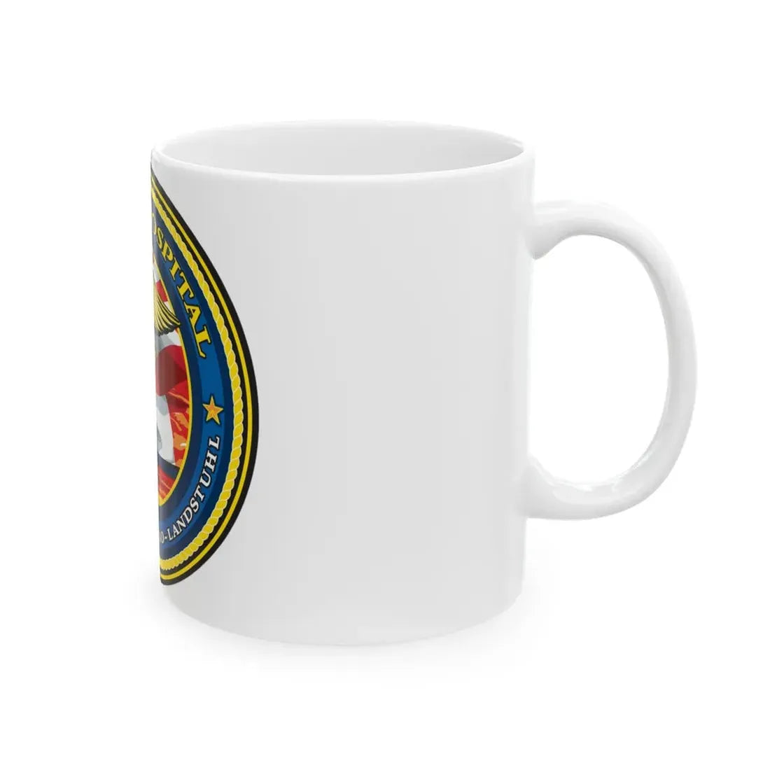 US Naval Hospital Naples Capodichino Landstul (U.S. Navy) White Coffee Mug - Go Mug Yourself