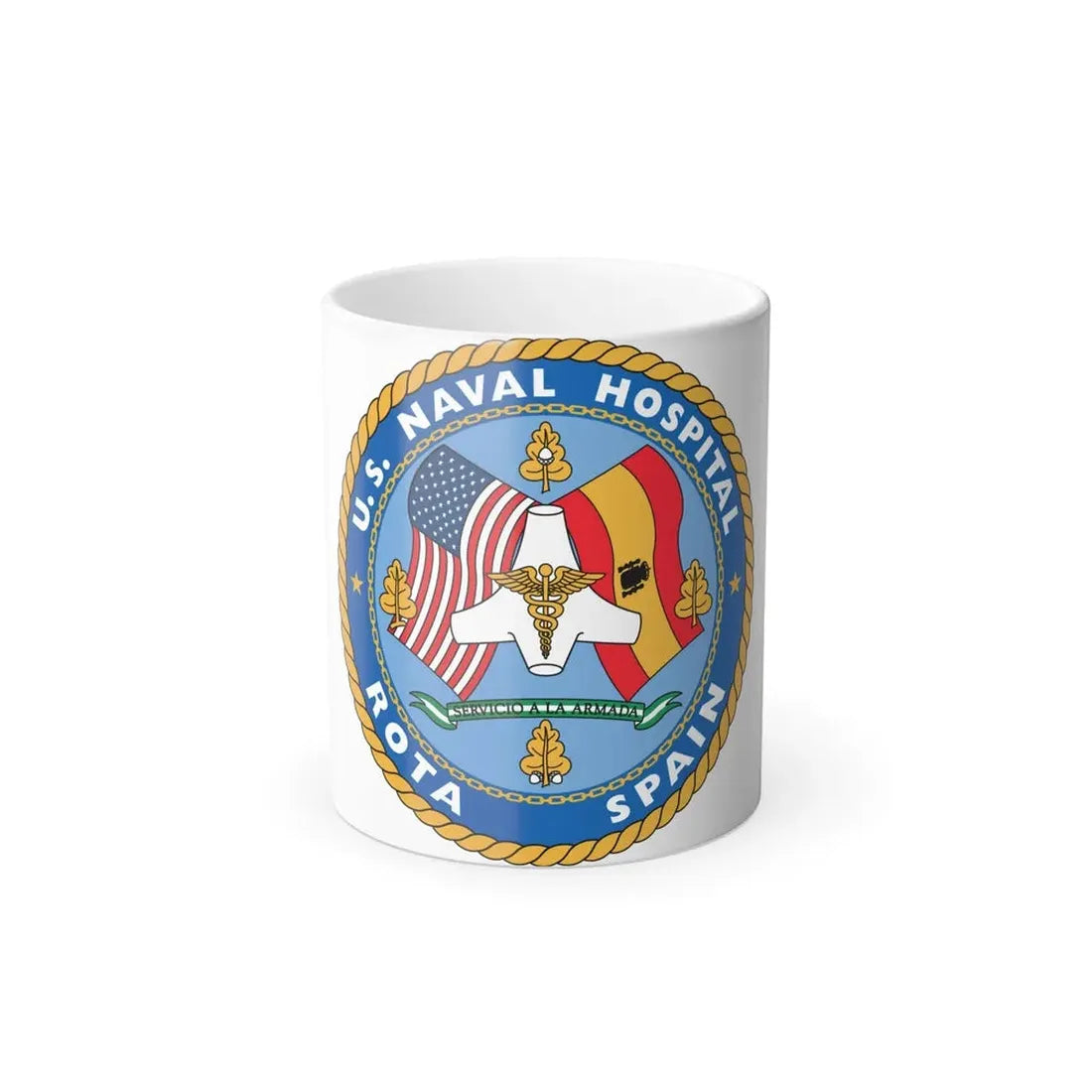 US Naval Hospital Rota Spain (U.S. Navy) Color Changing Mug 11oz Default Title 11oz - Go Mug Yourself