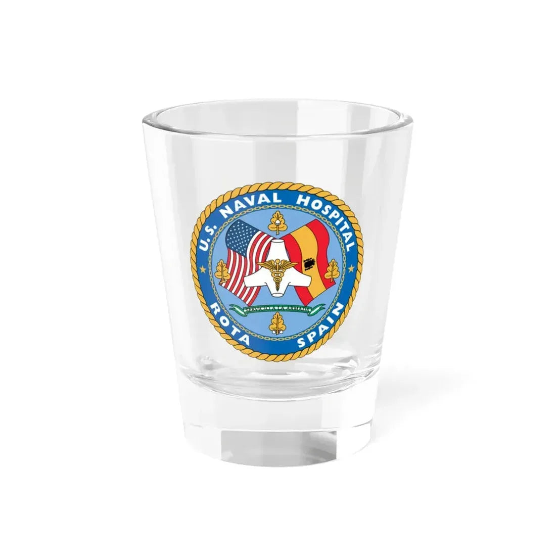 US Naval Hospital Rota Spain (U.S. Navy) Shot Glass 1.5oz 1.5oz - Go Mug Yourself