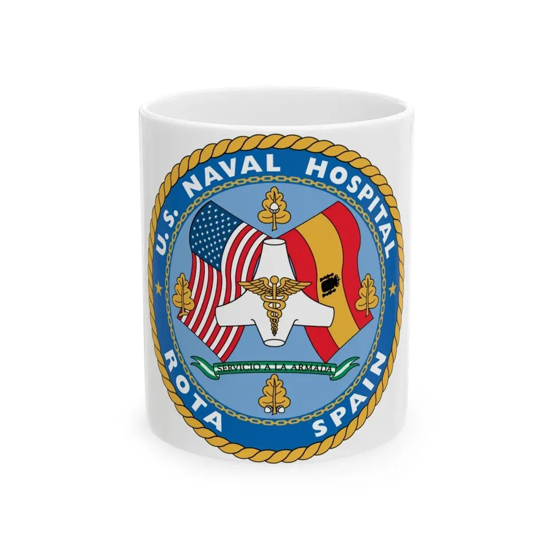 US Naval Hospital Rota Spain (U.S. Navy) White Coffee Mug 11oz - Go Mug Yourself