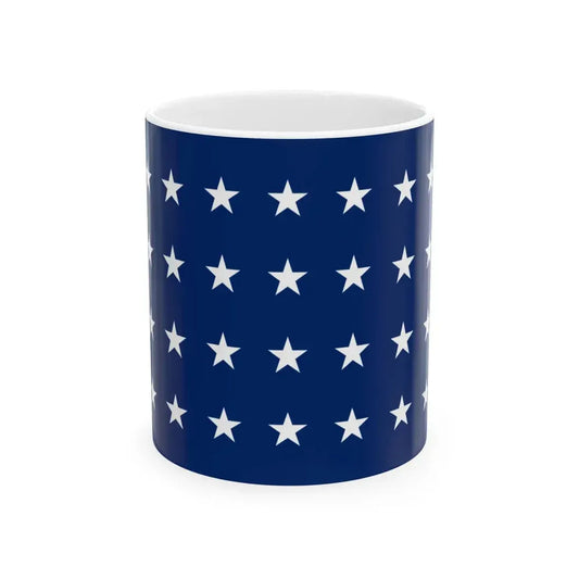 US Naval Jack 28 stars (United States) White Coffee Mug 11oz - Go Mug Yourself