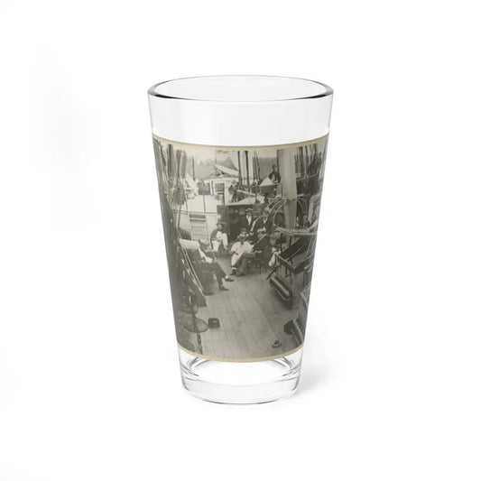U.S. Naval Officers Relaxing On Deck (U.S. Civil War) Pint Glass 16oz 16oz - Go Mug Yourself