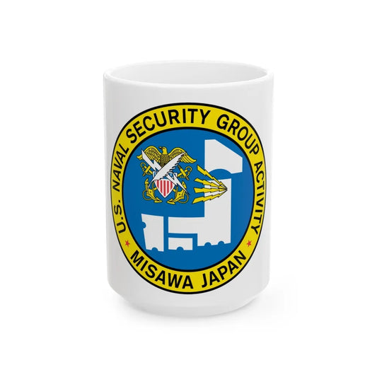 US Naval Security Group Activity Misawa Japan (U.S. Navy) White Coffee Mug-15oz-Go Mug Yourself