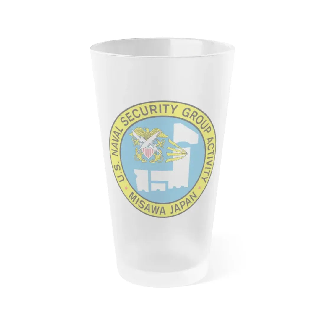 US Naval Security Group Activity Misawa Japan (U.S. Navy) Frosted Pint Glass 16oz Default Title - Go Mug Yourself