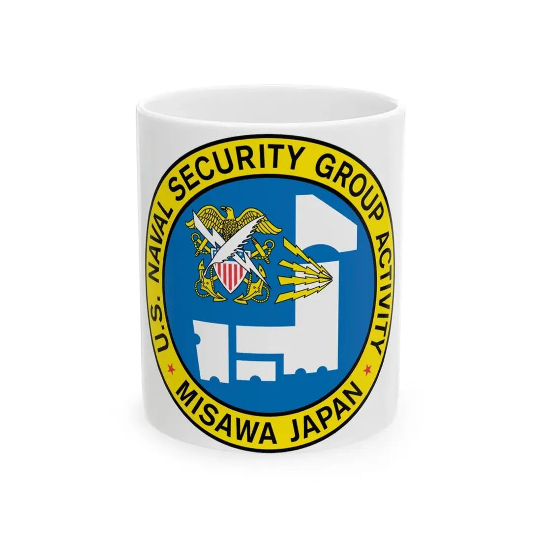 US Naval Security Group Activity Misawa Japan (U.S. Navy) White Coffee Mug 11oz - Go Mug Yourself