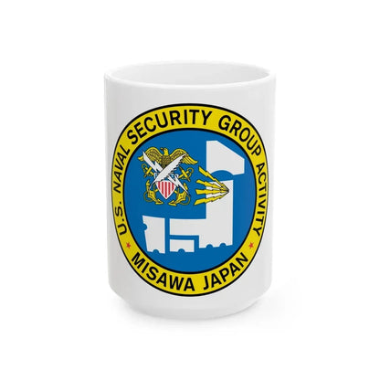 US Naval Security Group Activity Misawa Japan (U.S. Navy) White Coffee Mug 15oz - Go Mug Yourself