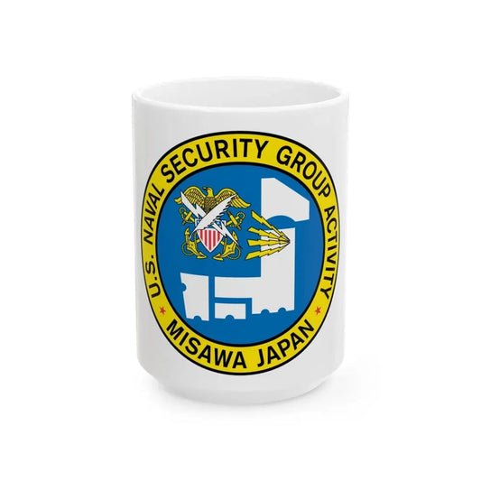 US Naval Security Group Activity Misawa Japan (U.S. Navy) White Coffee Mug 15oz - Go Mug Yourself