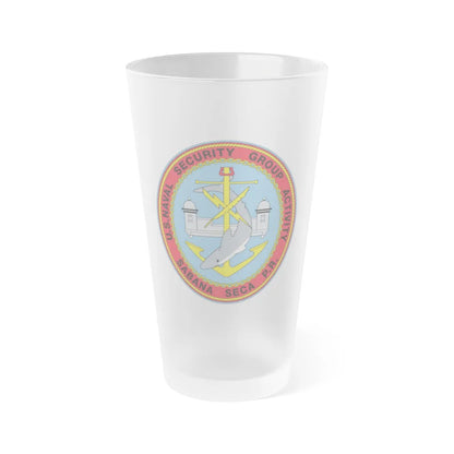 US Naval Security Group Activity Sabana Seca PR (U.S. Navy) Frosted Pint Glass 16oz-Go Mug Yourself