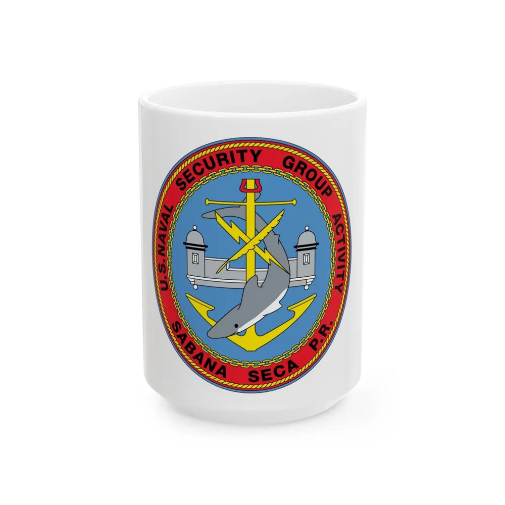 US Naval Security Group Activity Sabana Seca PR (U.S. Navy) White Coffee Mug-15oz-Go Mug Yourself