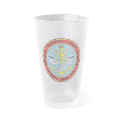 US Naval Security Group Activity Sabana Seca PR (U.S. Navy) Frosted Pint Glass 16oz Default Title - Go Mug Yourself