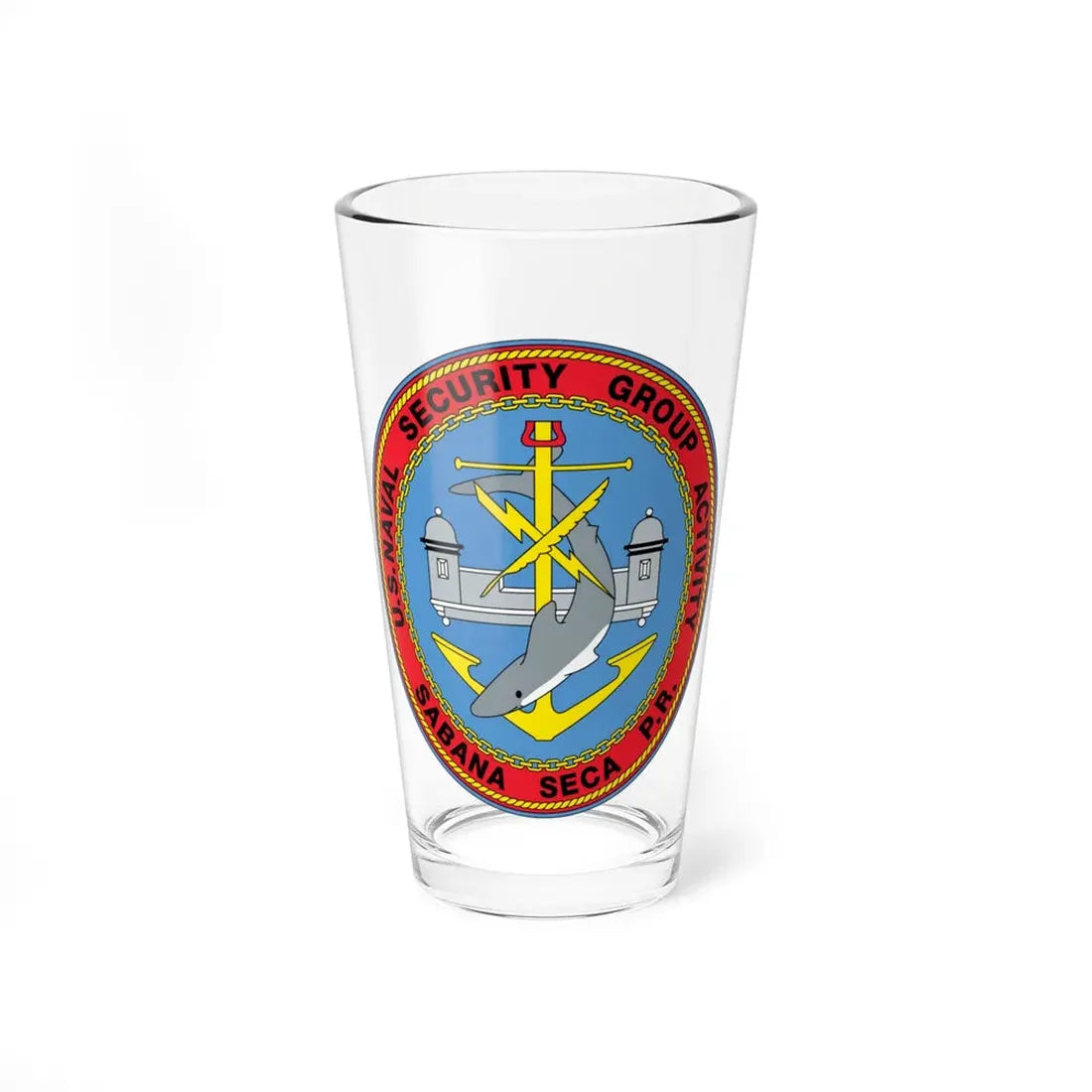 US Naval Security Group Activity Sabana Seca PR (U.S. Navy) Pint Glass 16oz 16oz - Go Mug Yourself