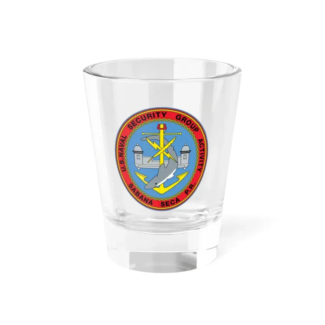US Naval Security Group Activity Sabana Seca PR (U.S. Navy) Shot Glass 1.5oz 1.5oz - Go Mug Yourself