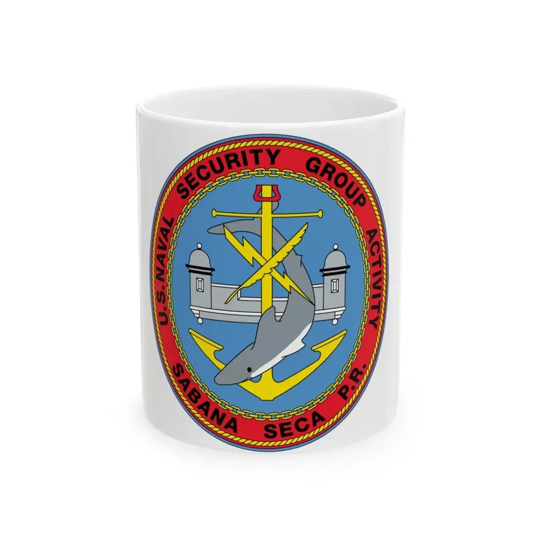 US Naval Security Group Activity Sabana Seca PR (U.S. Navy) White Coffee Mug 11oz - Go Mug Yourself