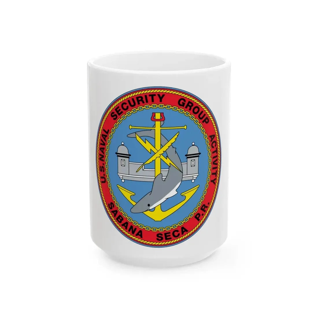 US Naval Security Group Activity Sabana Seca PR (U.S. Navy) White Coffee Mug 15oz - Go Mug Yourself