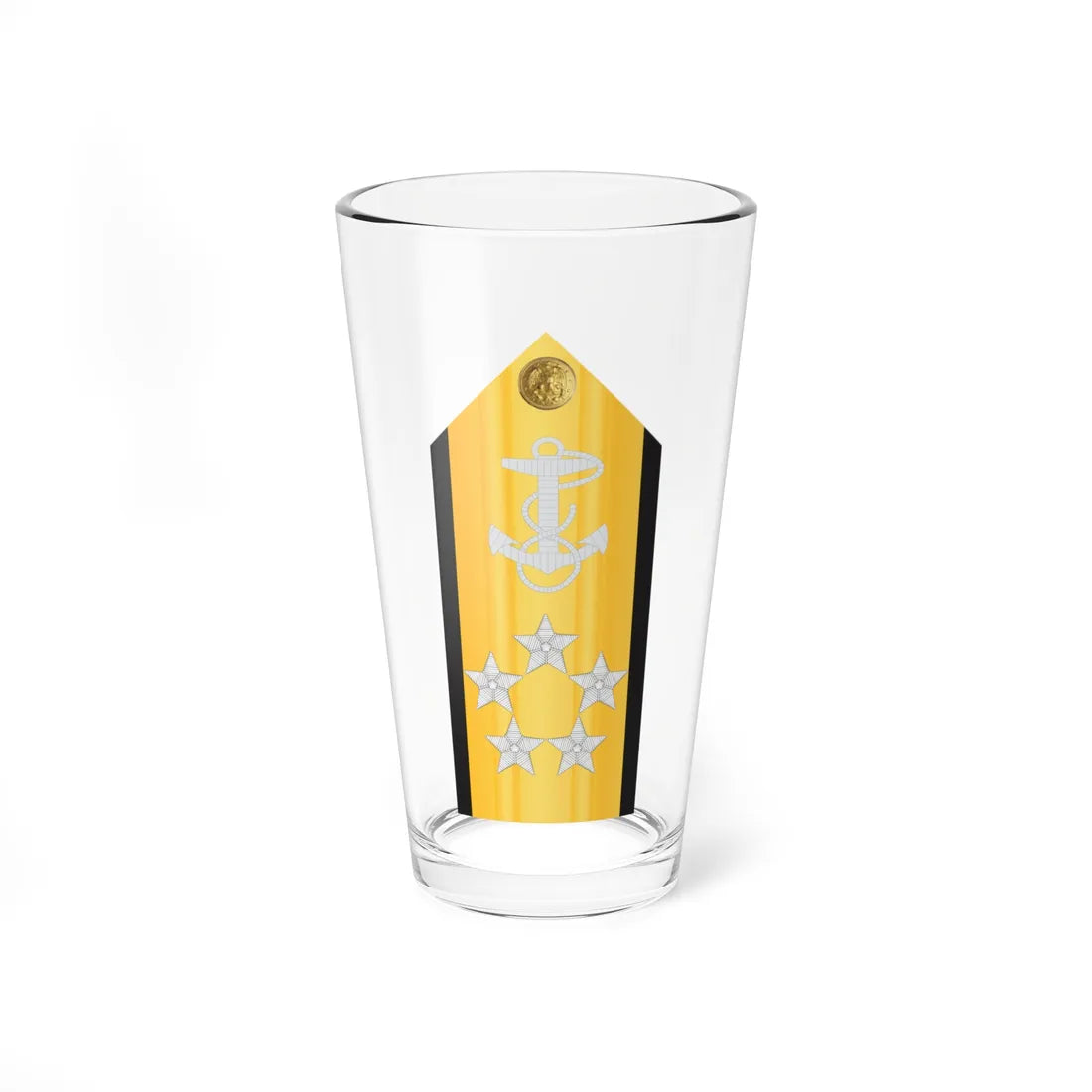 U.S. Navy Fleet Admiral shoulder board (United States) (Military Rank) Pint Glass 16oz 16oz - Go Mug Yourself