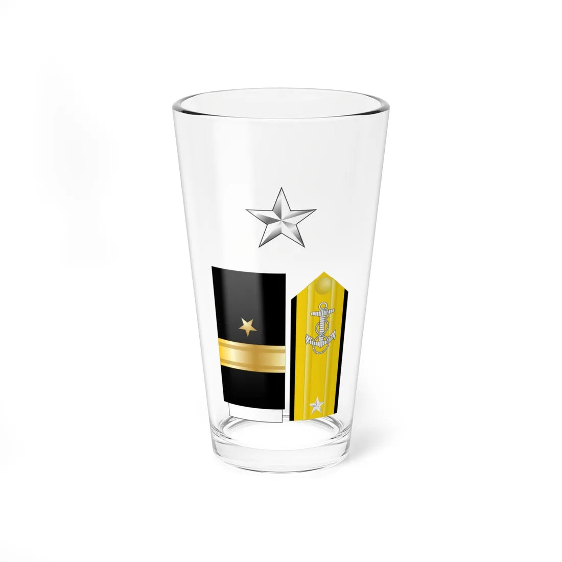 US Navy O7 insignia (United States) (Military Rank) Pint Glass 16oz 16oz - Go Mug Yourself