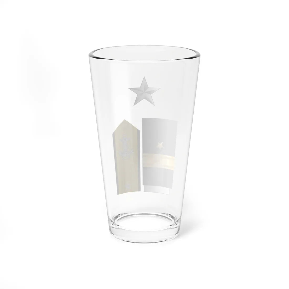 US Navy O7 insignia (United States) (Military Rank) Pint Glass 16oz - Go Mug Yourself