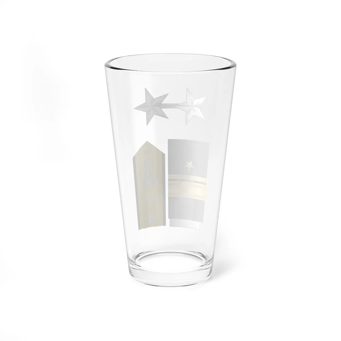US Navy O8 insignia (United States) (Military Rank) Pint Glass 16oz - Go Mug Yourself