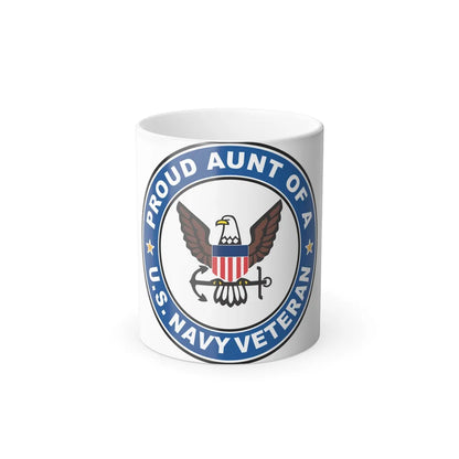 US Navy Veteran Proud Aunt (U.S. Navy) Color Changing Mug 11oz-11oz-Go Mug Yourself