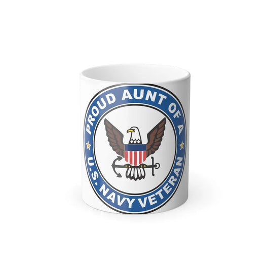 US Navy Veteran Proud Aunt (U.S. Navy) Color Changing Mug 11oz-11oz-Go Mug Yourself