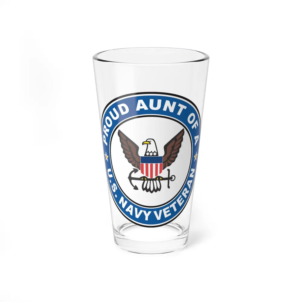 US Navy Veteran Proud Aunt (U.S. Navy) Pint Glass 16oz-16oz-Go Mug Yourself