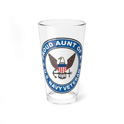 US Navy Veteran Proud Aunt (U.S. Navy) Pint Glass 16oz-16oz-Go Mug Yourself