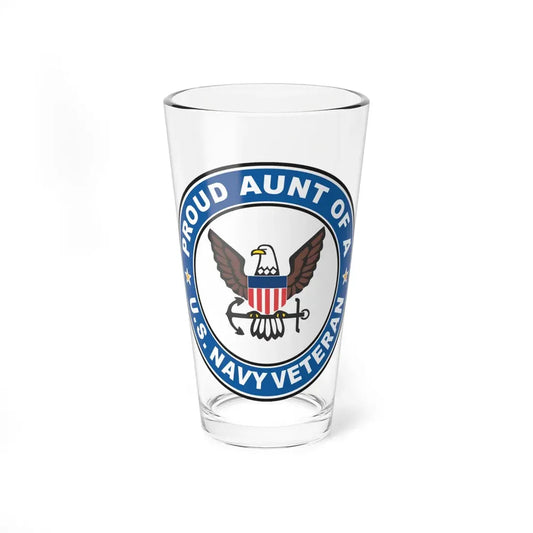 US Navy Veteran Proud Aunt (U.S. Navy) Pint Glass 16oz 16oz - Go Mug Yourself