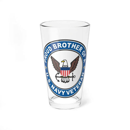US Navy Veteran Proud Brother (U.S. Navy) Pint Glass 16oz 16oz - Go Mug Yourself