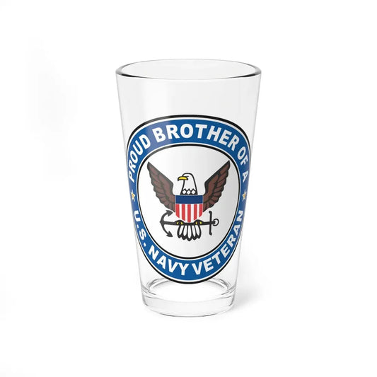 US Navy Veteran Proud Brother (U.S. Navy) Pint Glass 16oz 16oz - Go Mug Yourself