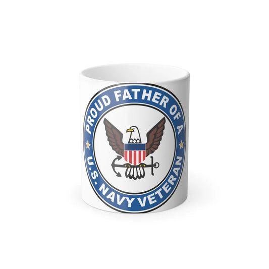 US Navy Veteran Proud Father (U.S. Navy) Color Changing Mug 11oz-11oz-Go Mug Yourself