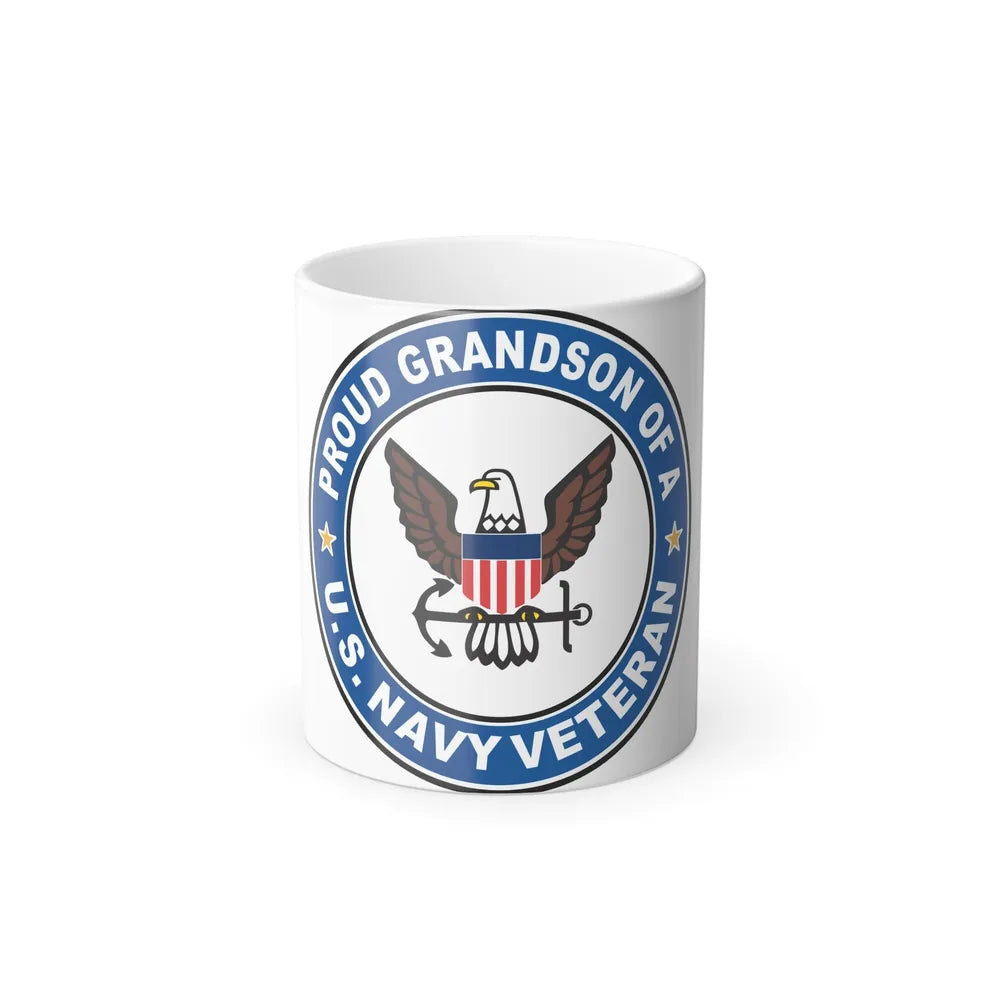 US Navy Veteran Proud Grandson (U.S. Navy) Color Changing Mug 11oz-11oz-Go Mug Yourself