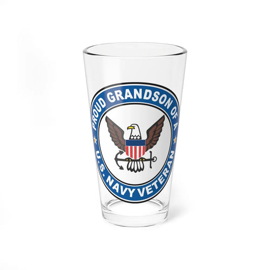 US Navy Veteran Proud Grandson (U.S. Navy) Pint Glass 16oz-16oz-Go Mug Yourself