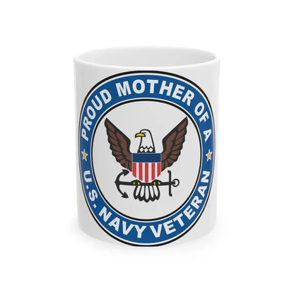 US Navy Veteran Proud Mother (U.S. Navy) White Coffee Mug 11oz - Go Mug Yourself