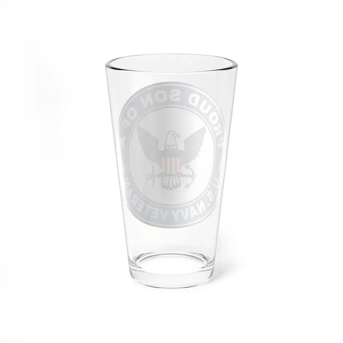 US Navy Veteran Proud Son (U.S. Navy) Pint Glass 16oz - Go Mug Yourself