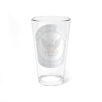 US Navy Veteran Proud Son (U.S. Navy) Pint Glass 16oz - Go Mug Yourself