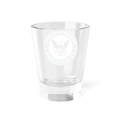 US Navy Veteran Proud Son (U.S. Navy) Shot Glass 1.5oz - Go Mug Yourself