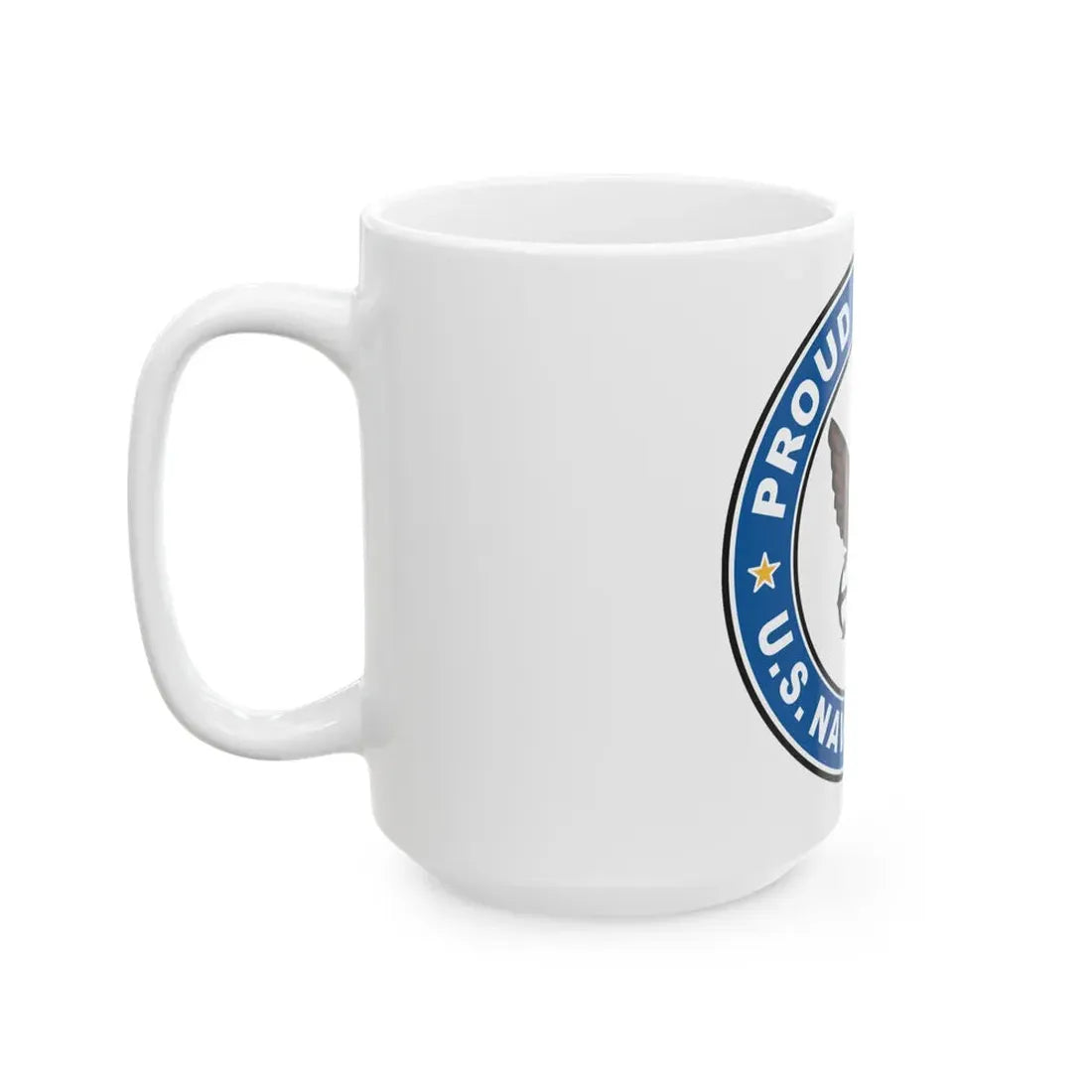 US Navy Veteran Proud Wife (U.S. Navy) White Coffee Mug - Go Mug Yourself